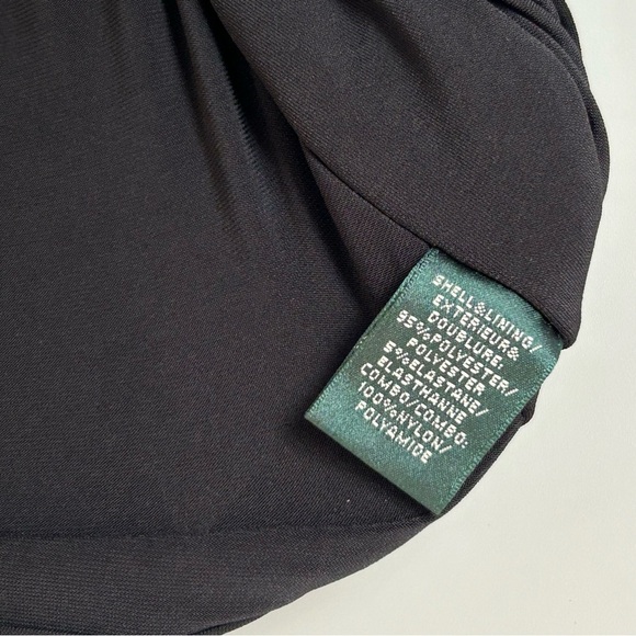 Lauren Ralph Lauren Women’s Size 6 Dress Brass Tone Sequin Faux Wrap Skirt Party - Picture 8 of 9